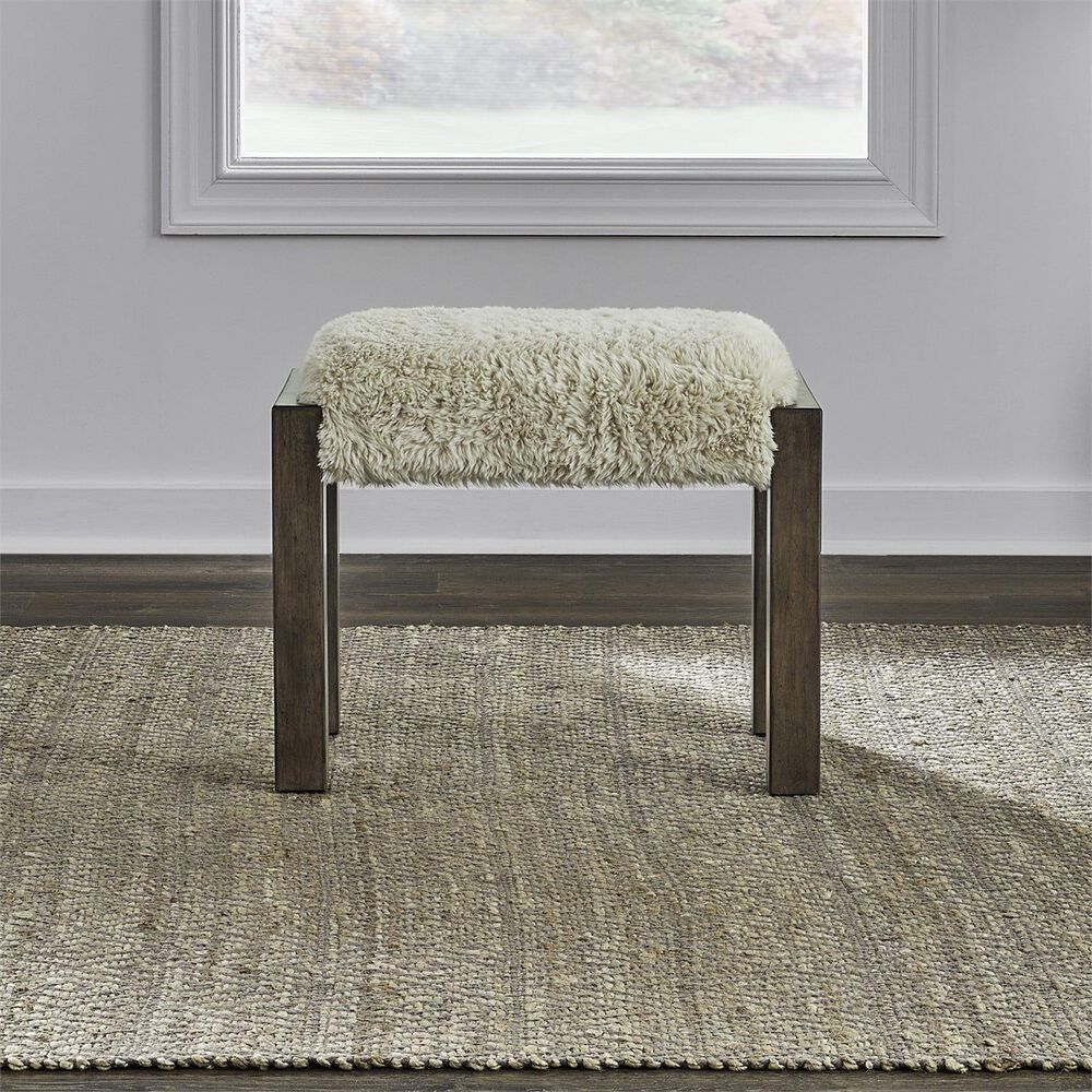 Belle Furnishings Broadmore Upholstered Console Stool in Cobblestone Brown, , large
