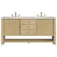 James Martin Vanities Marigot Single 72" Double Vanity in Sun-washed Oak with 3 cm Arctic Fall Solid Surface Top, , large