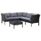 CorLiving Parksville 6-Piece Patio Sectional Set in Black and Gray, , large