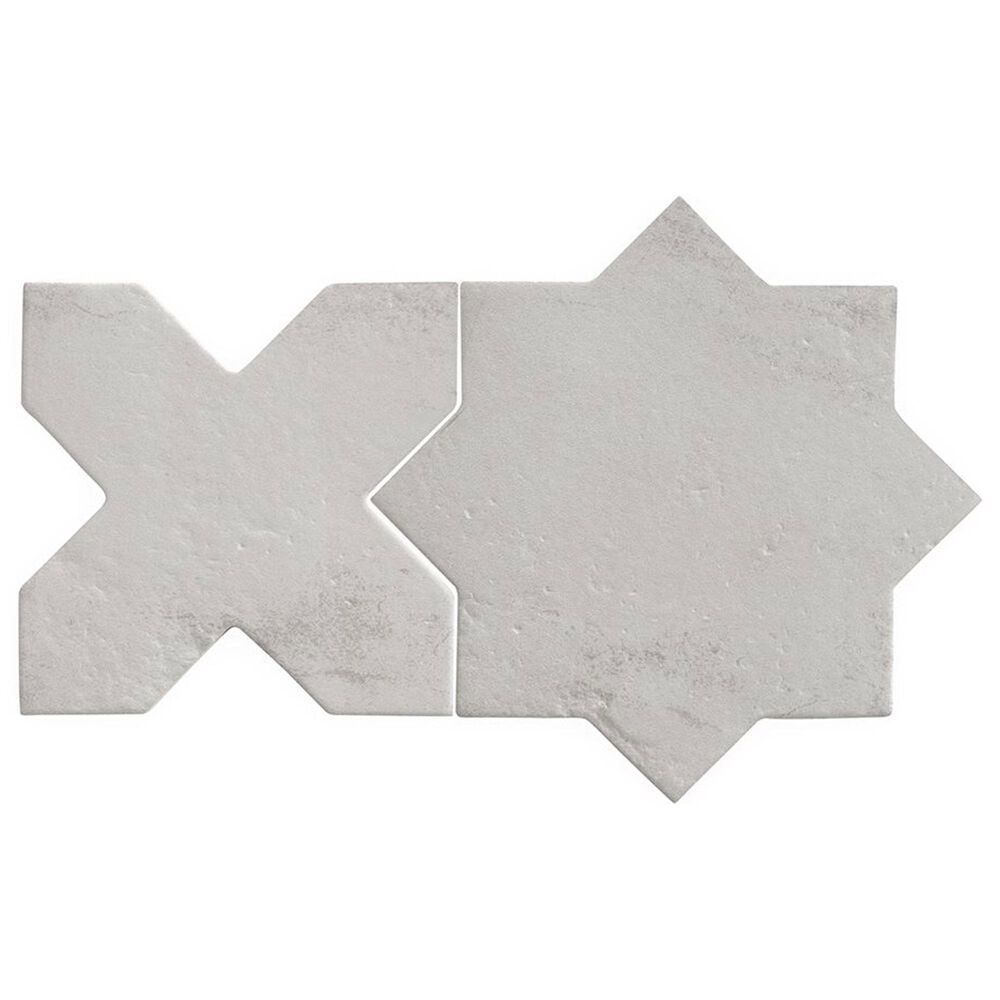 Soho Studio Malta Dove Gray Star and Cross 6" x 6" Porcelain Tile Kit, , large