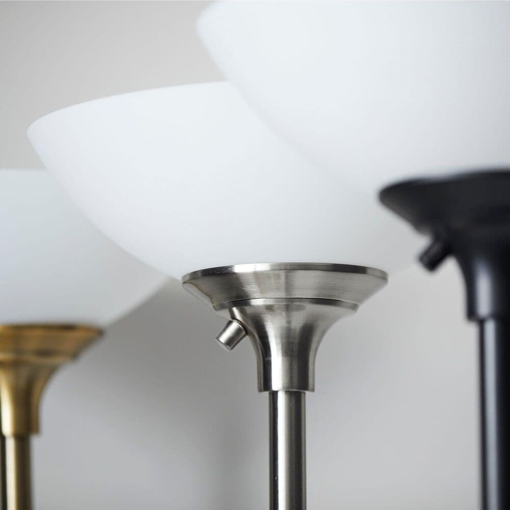 Adesso Glenn Torchiere in Black, , large