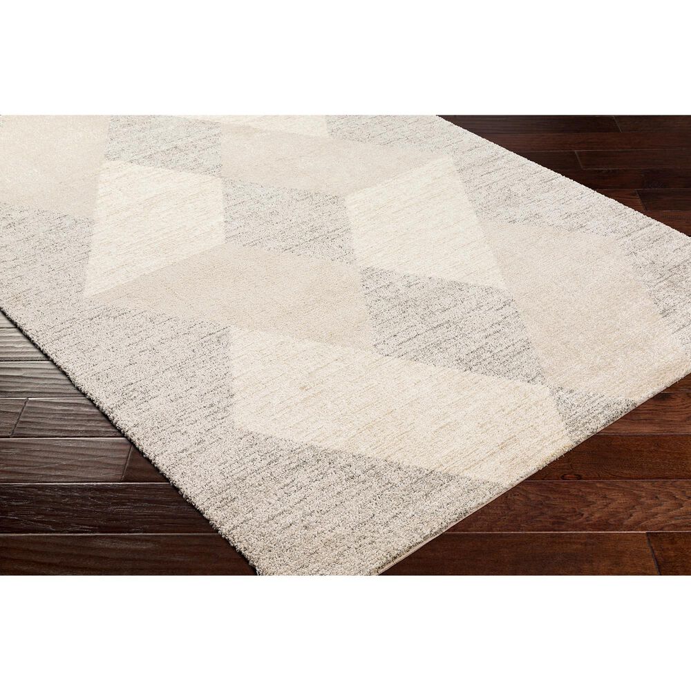 Surya Gavic 6&#39;7&quot; x 9&#39;6&quot; Medium Gray and Light Beige Area Rug, , large