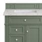 James Martin Vanities Brittany 30" Single Bathroom Vanity in Smokey Celadon with 3 cm Eternal Jasmine Pearl Quartz Top and Rectangular Sink, , large