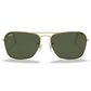 Ray-Ban Caravan Sunglasses with Green Lenses in Polished Gold, , large