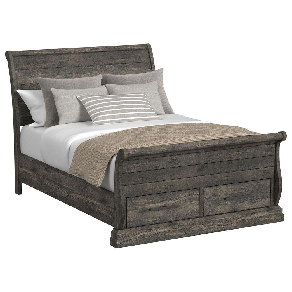 Mayberry Hill Park Ridge 4 Piece Queen Storage Bedroom Set in Charcoal, , large
