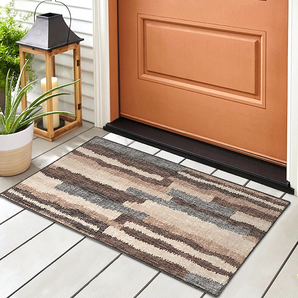 Dalyn Rug Company Brisbane Geometric 1&#39;8&quot; x 2&#39;6&quot; Sable Area Rug, , large
