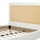 Jennifer Taylor Home Haley Queen Platform Bed with Snow White Upholstered in Natural, , large