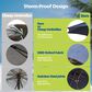 HOMLUX 2-Piece 14.5 ft Patio Umbrella with All-weather Rattan Rectangular Coffee Table Outdoor Set in Dark Blue, , large