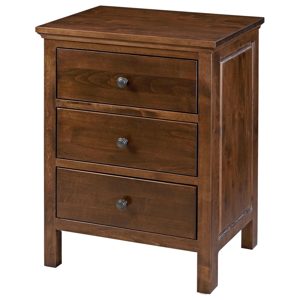 Archbold Furniture Heritage 3 Drawer Wide Nightstand in Brown Mahogany, , large