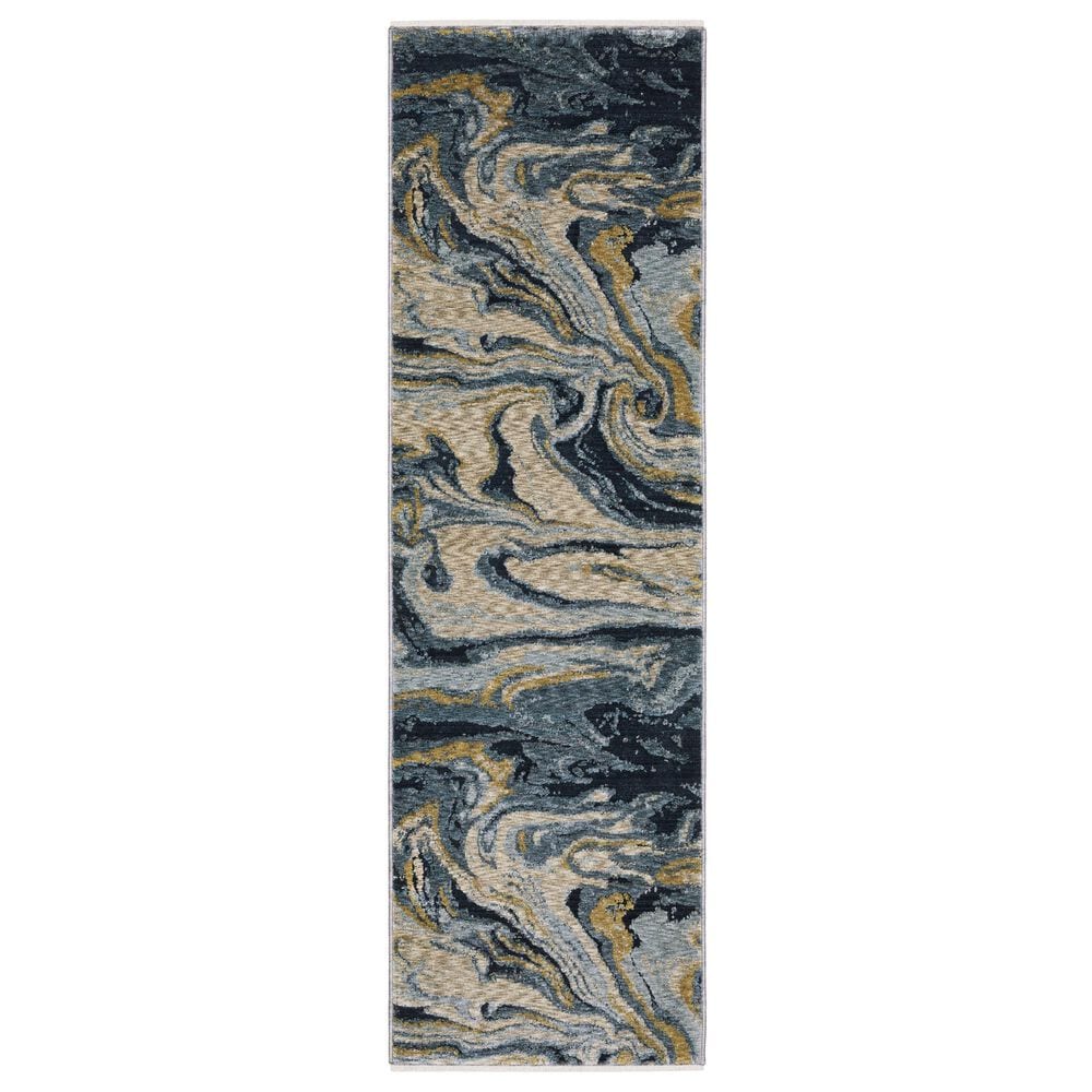 Oriental Weavers Capella Abstract Blue 2"3" x 7"6" Runner, , large