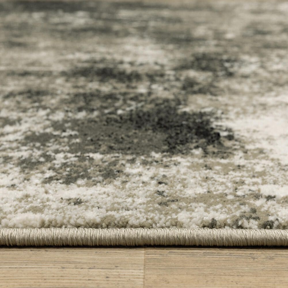 Oriental Weavers Venice Rimini 2&#39;3&quot; x 7&#39;6&quot; Charcoal and Beige Runner, , large