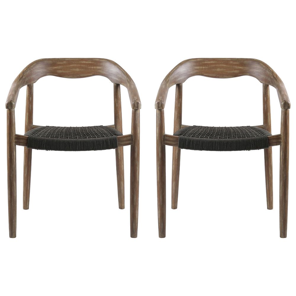 Blue River Santo Patio Dining Chair in Charcoal/Eucalyptus &#40;Set of 2&#41;, , large