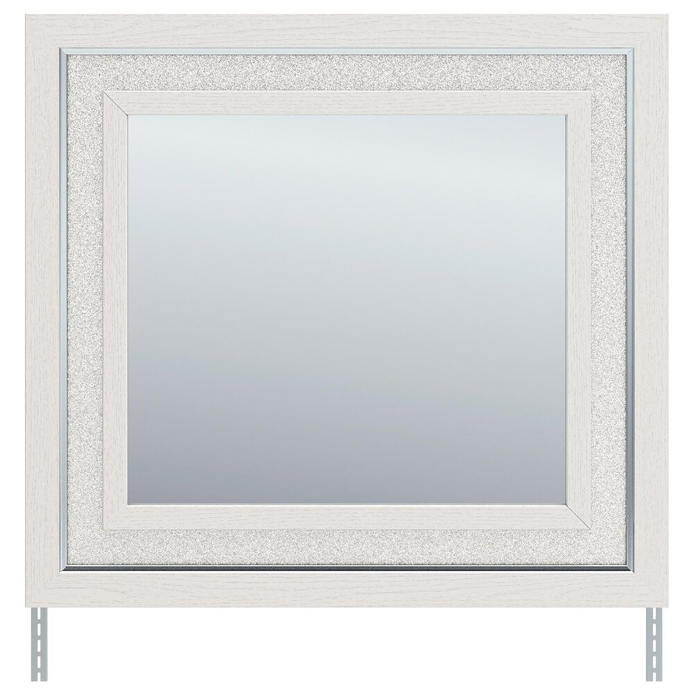 Ashley Zuraleus 6-Drawer Dresser and Mirror in Matte White and Chrome, , large