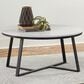 Pacific Landing Hugo Round Coffee Table in Matte Black and White, , large