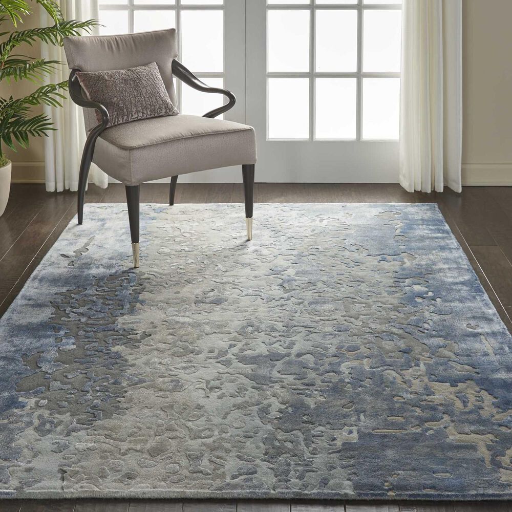 Nourison Prismatic PRS17 7&#39;9&quot; x 9&#39;9&quot; Denim Area Rug, , large