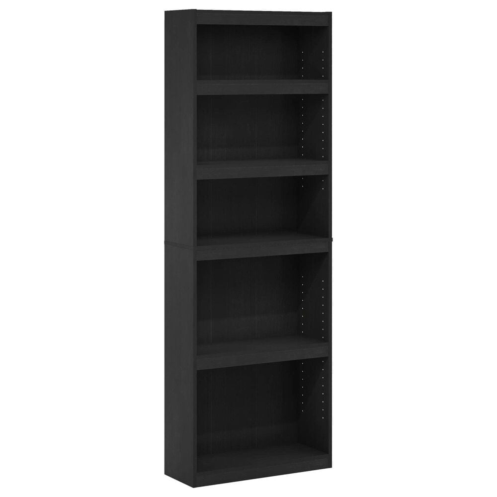 HOMLUX Enhanced Home 5-Tier Shelf Bookcase in Blackwood, , large