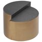 Eichholtz Riviera Side Table in Brushed Brass and Charcoal Grey, , large