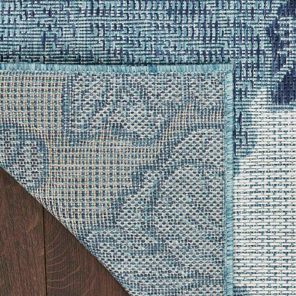 Nourison Garden Oasis Floral Blue 8&#39; x 10&#39; Indoor/Outdoor Area Rug, , large