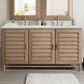James Martin Vanities Portland 60" Double Bathroom Vanity in Whitewashed Walnut with 3 cm Eternal Jasmine Pearl Quartz Top and Rectangular Sinks, , large