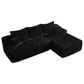 HOMLUX 2-Piece L-Shaped Sectional with Right Facing Chaise in Black, , large
