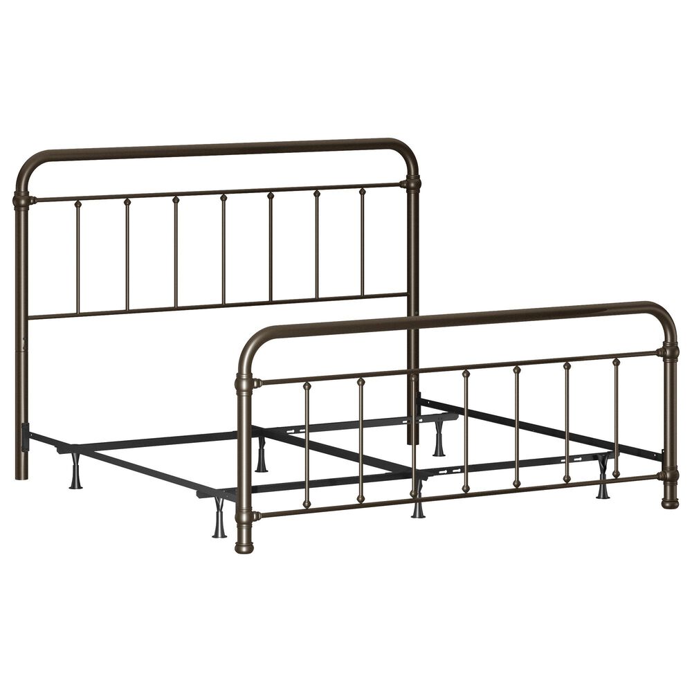 Richlands Furniture Kirkland King Slat Metal Bed in Dark Bronze, , large
