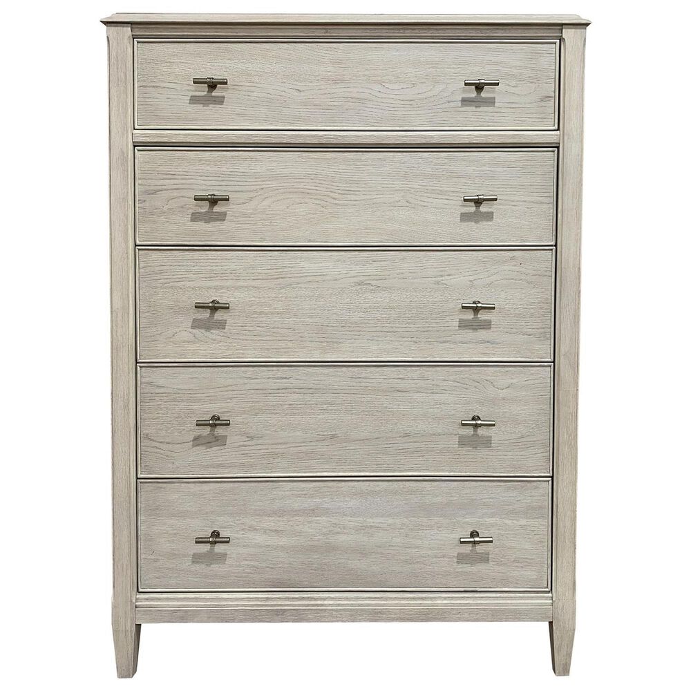 Riverside Furniture Carmella 5-Drawer Chest in Pebble Oak, , large