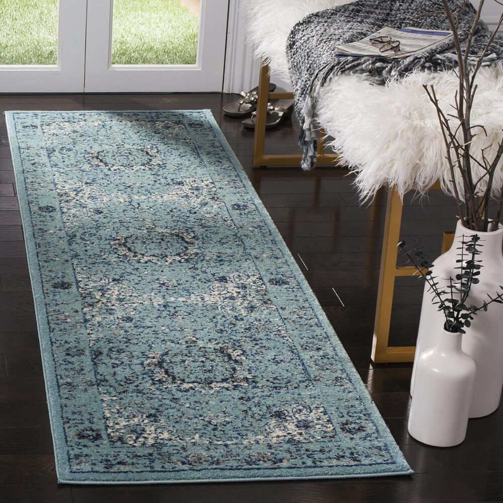 Safavieh Evoke EVK220E 2"2" x 11" Light Blue Runner, , large
