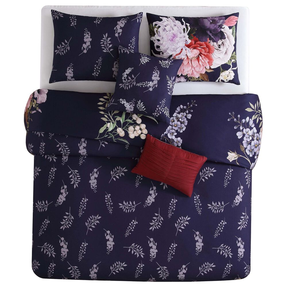 BEBEJAN Garden 5-Piece King Comforter Set in Purple, , large