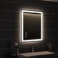 HOMLUX 20" x 28" LED Bathroom Makeup Mirror in Silver, , large