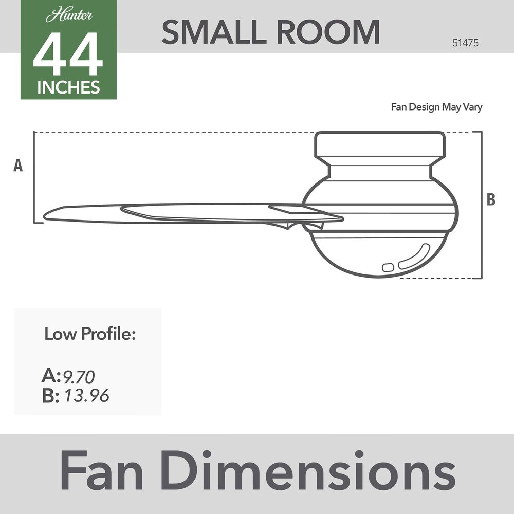 Hunter Gilmour 44&quot; Indoor/Outdoor Ceiling Fan with LED Lights in Matte Silver, , large
