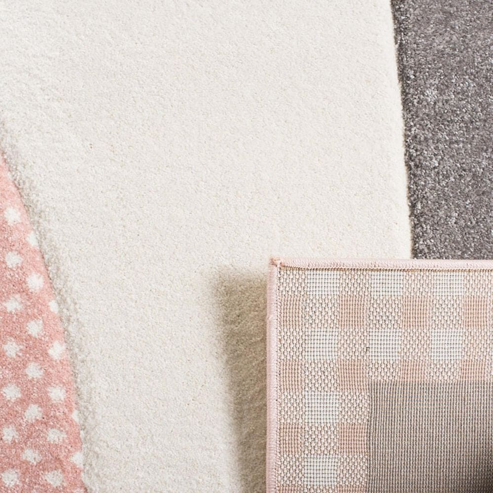 Safavieh Carousel CRK134 3&#39; Square Pink and Grey Kids  Area Rug, , large