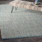 L&R Resources Bleached Naturals 81436 7"9" x 9"9" Bleach, Blue and Ivory Area Rug, , large