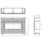 Legends Home Stardust Fireplace Mantel with Fireplace Insert in Seal Skin Black, , large