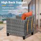 HOMLUX 6-Piece Outdoor Furniture Set in Orange, , large