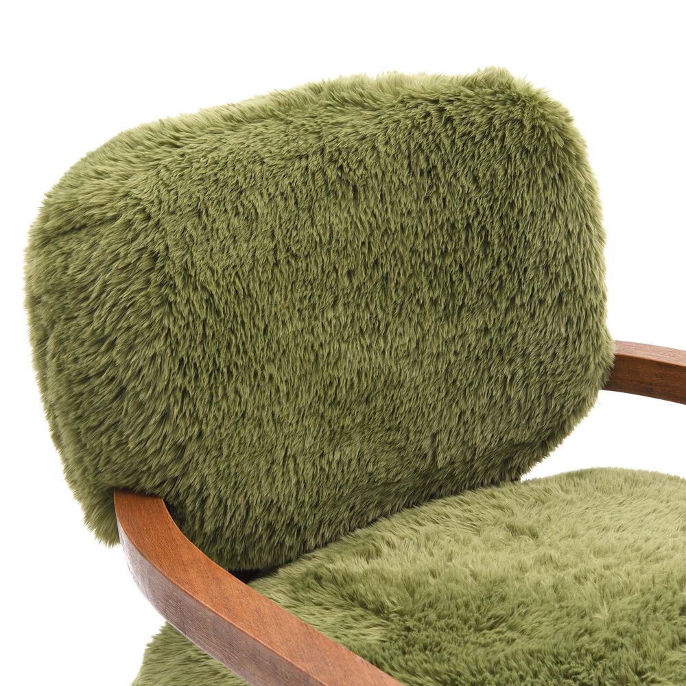 Furniture of America Lumir Long-Haired Accent Chair in Green, , large
