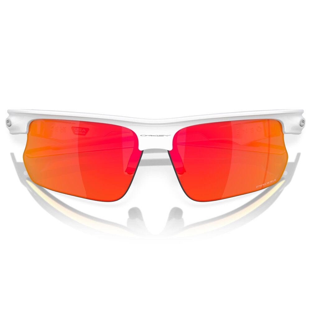 Oakley Sunglasses Bisphaera Sunglasses with Prizm Ruby Lenses in Polished White, , large