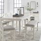 Ashley Robbinsdale 49" Counter Height Bench in Antique White, , large