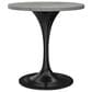 Leisuremod LeisureMod Verve Collection 27 Round Dining Table, Black Base with Laminated White Marbleized Top, , large