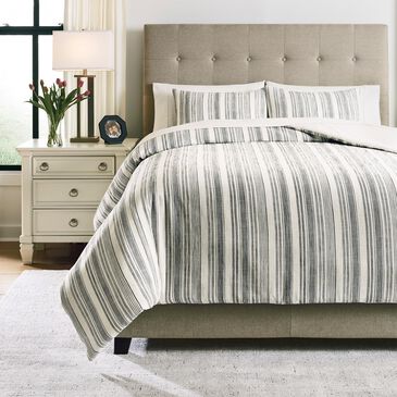 Millennium Reidler 3-Piece Queen Comforter Set in Ivory and Black, , large