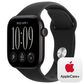Apple Watch Series 12 (GPS + Cellular) 42mm Black Aluminum Case with Black Sport Band - M/L and 2-Year AppleCare+, , large