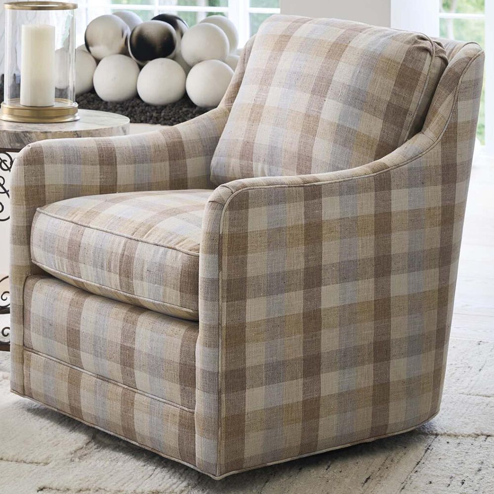 Lexington Home Brands Glenhaven Swivel Chair in Mixed Plaid, , large