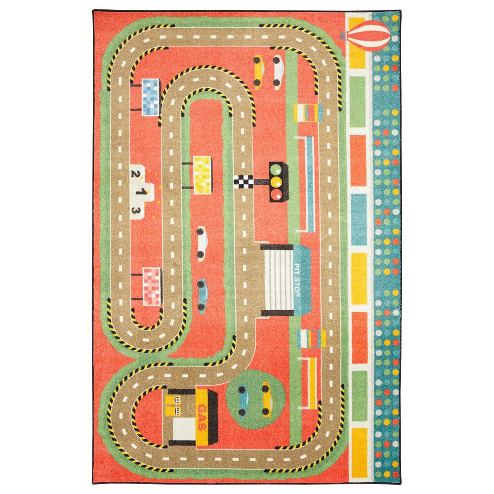 Karastan Prismatic Z0332 A416 3"4" x 5" Multicolor Kids Area Rug, , large