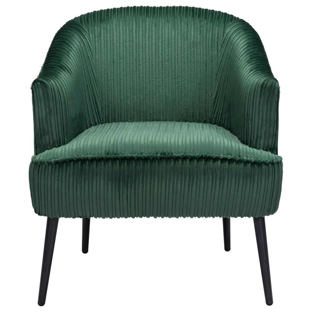 Zuo Modern Ranier Accent Chair in Green Velvet, , large