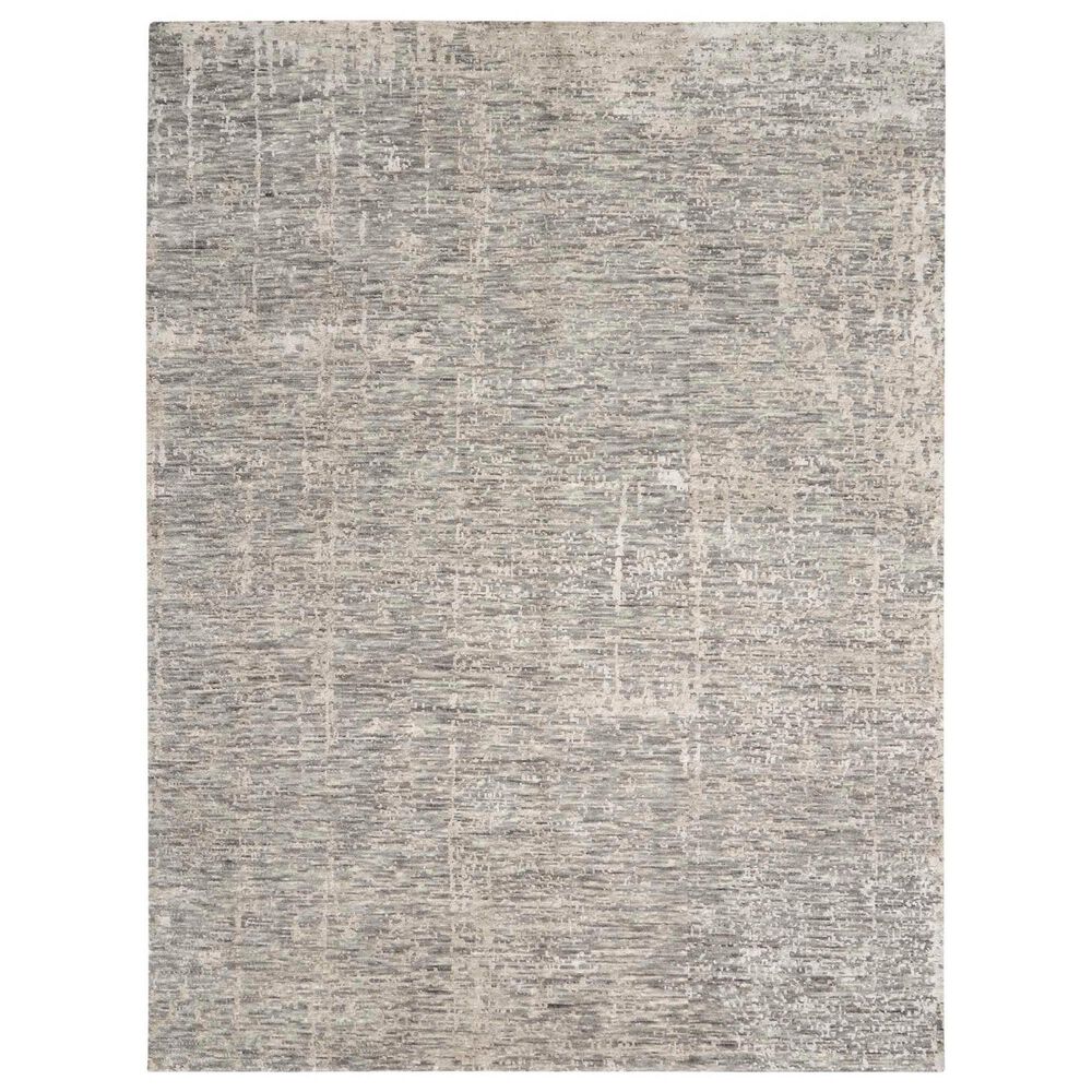 Nourison Luna 9"9" x 13"9" Grey and Silver Area Rug, , large