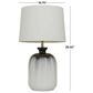 Maple and Jade Glass Rounded Cylinder Table Lamp in White and Black Ombre, , large