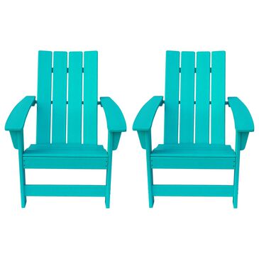 Noble House Encino Patio Adirondack Chair in Teal (Set of 2), , large