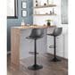 Lumisource Duke Adjustable Barstool in Grey and Black (Set of 2), , large