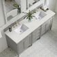 James Martin Vanities Brittany 72" Double Bathroom Vanity in Urban Gray with 3 cm Lime Delight Quartz Top and Rectangular Sinks, , large