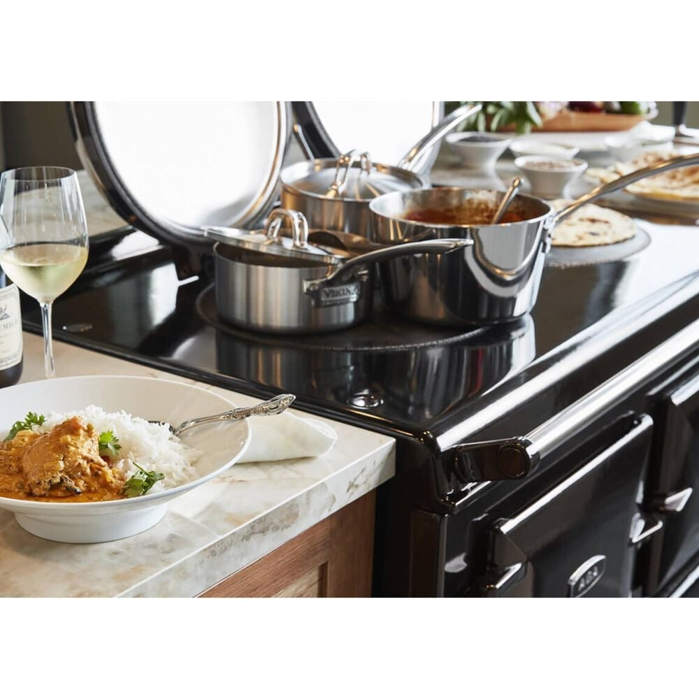 AGA eR7 Series 83&quot; Freestanding Dual Fuel Range with 2 Hotplates in Black, , large