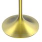 Leisuremod LeisureMod Verve Collection 48 Round Dining Table, Brushed Gold Base with Black MDF Top, , large